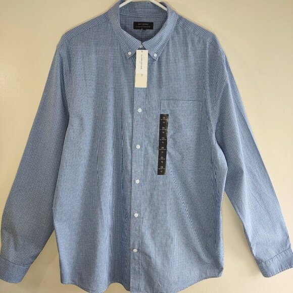 🆕 Banana Republic Slim Fit UnTucked Long Sleeve Men's Shirt  Size XL Tall - Picture 2 of 10